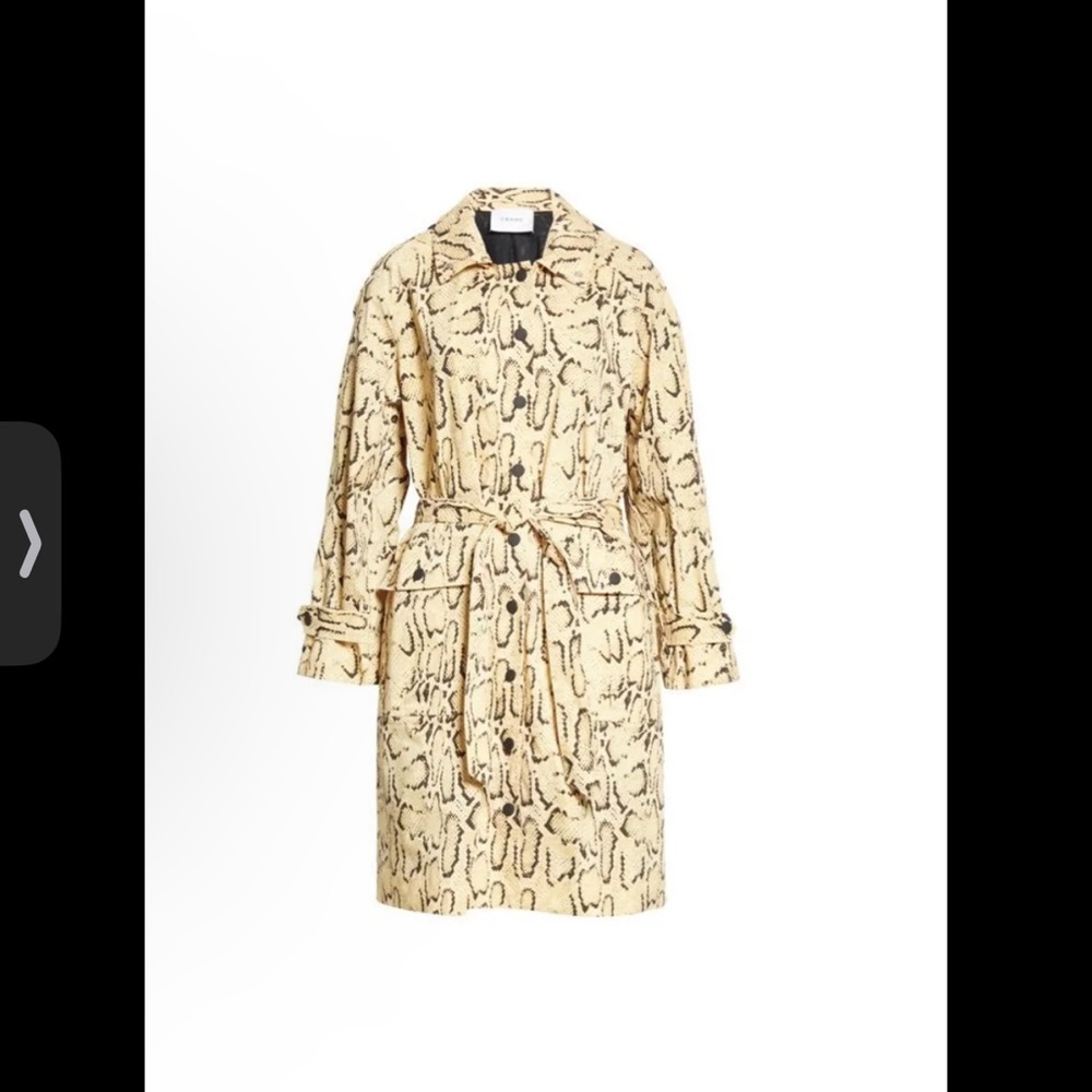 Frame Python Print Hooded Coat. Women Xs - image 1